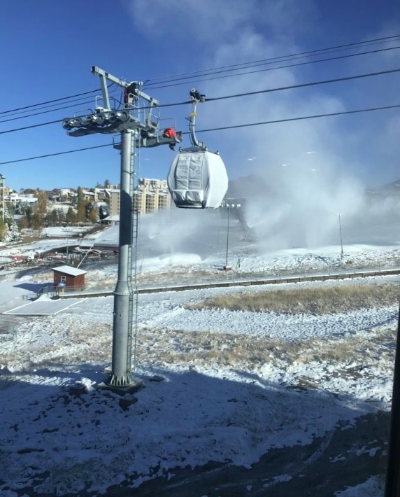1st cabin placed on new gondola at Steamboat Resort